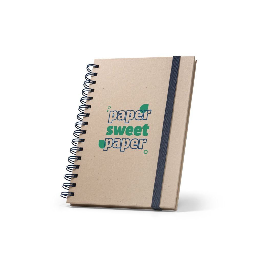 PROUST promotional notebook in blue with custom logo branding