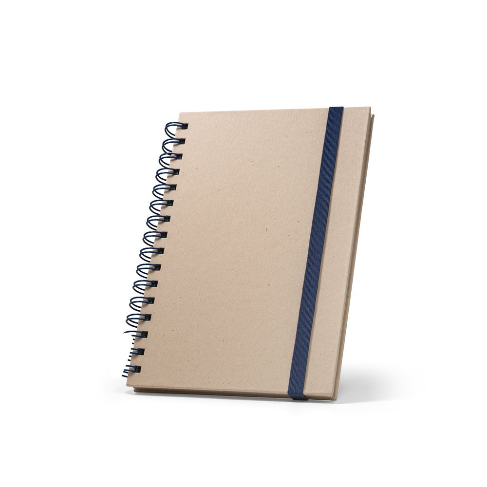 PROUST promotional notebook in blue with custom logo branding