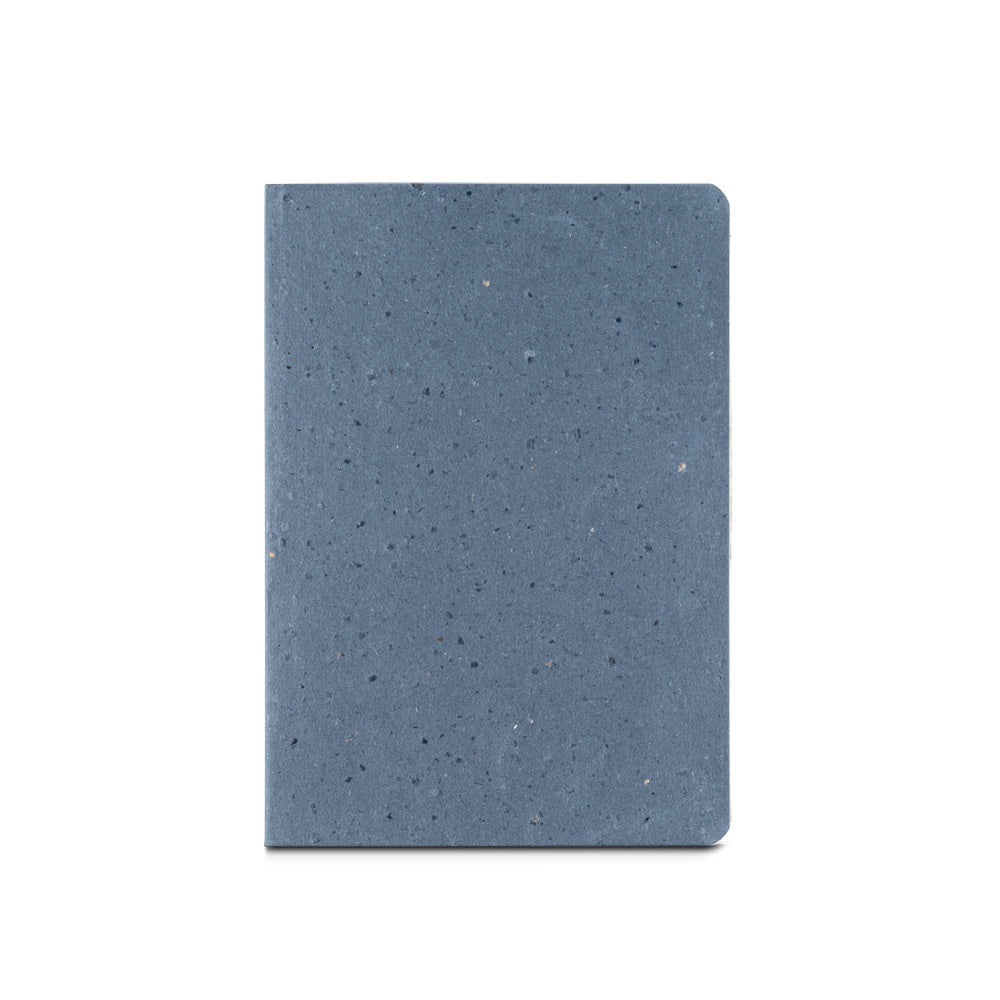 COFFEEPAD SEMI-RIGID promotional notebook in blue (detail view) with custom logo branding