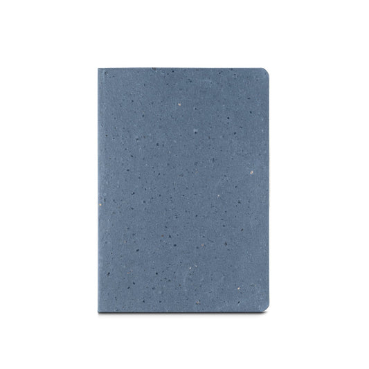 COFFEEPAD SEMI-RIGID promotional notebook in blue (detail view) with custom logo branding