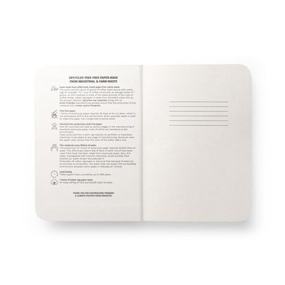 COFFEEPAD SEMI-RIGID promotional notebook in blue (detail view) with custom logo branding