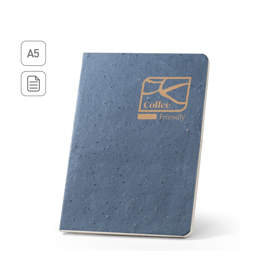 COFFEEPAD SEMI-RIGID promotional notebook (complete set view) with custom logo branding