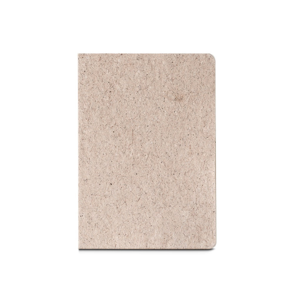 TEAPAD SEMI-RIGID promotional notebook in natural (detail view) with custom logo branding