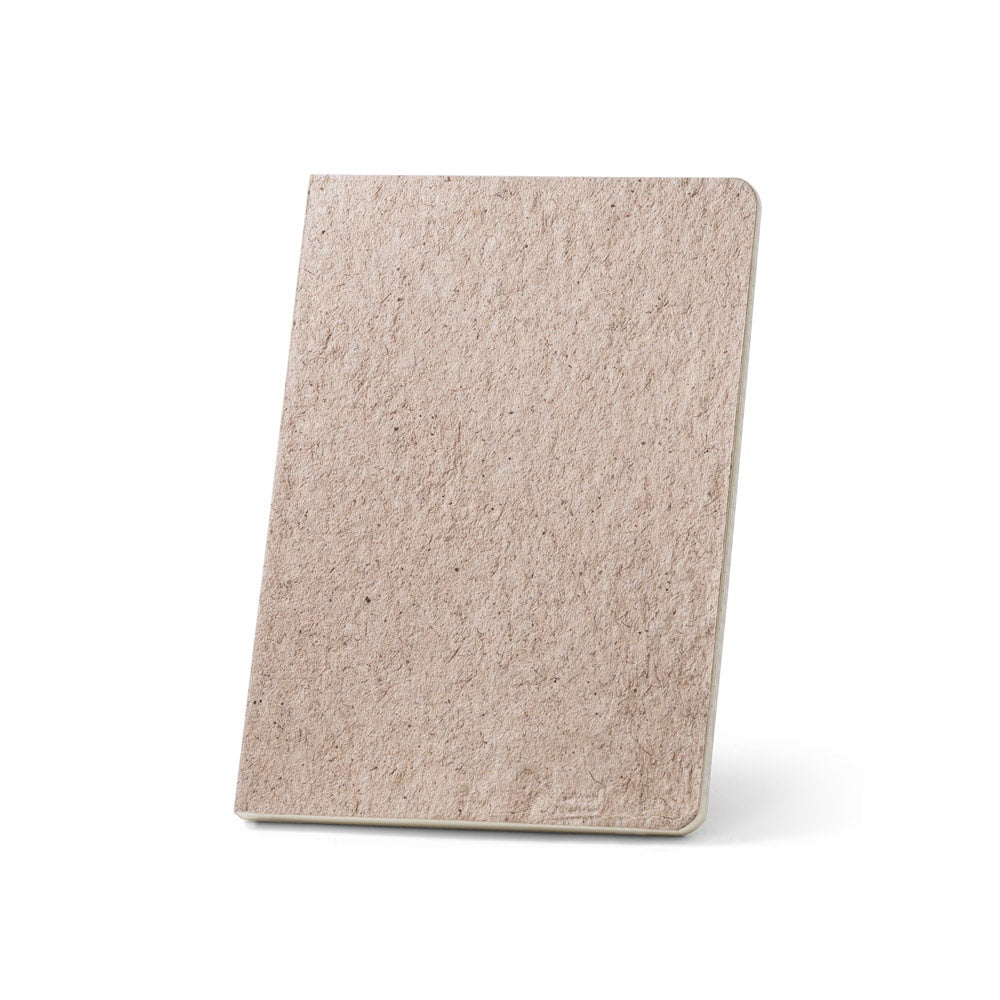 TEAPAD SEMI-RIGID promotional notebook in natural with custom logo branding