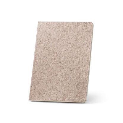 TEAPAD SEMI-RIGID promotional notebook in natural with custom logo branding