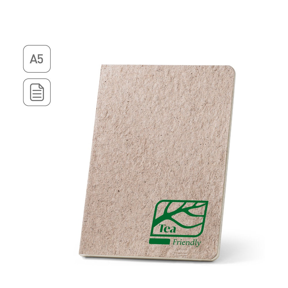 TEAPAD SEMI-RIGID promotional notebook (complete set view) with custom logo branding