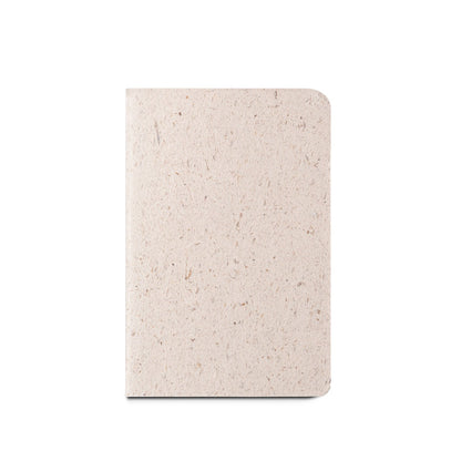 ORGANIC SOFT promotional notebook in light natural (detail view) with custom logo branding