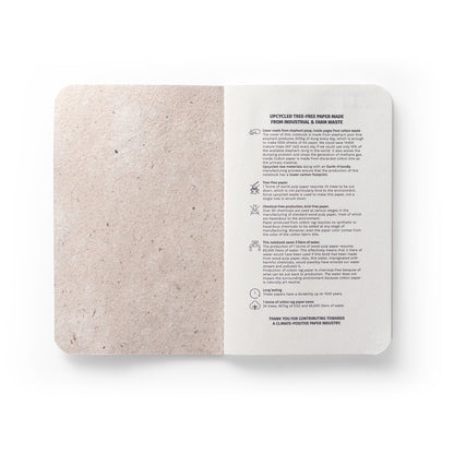 ORGANIC SOFT promotional notebook in light natural (detail view) with custom logo branding