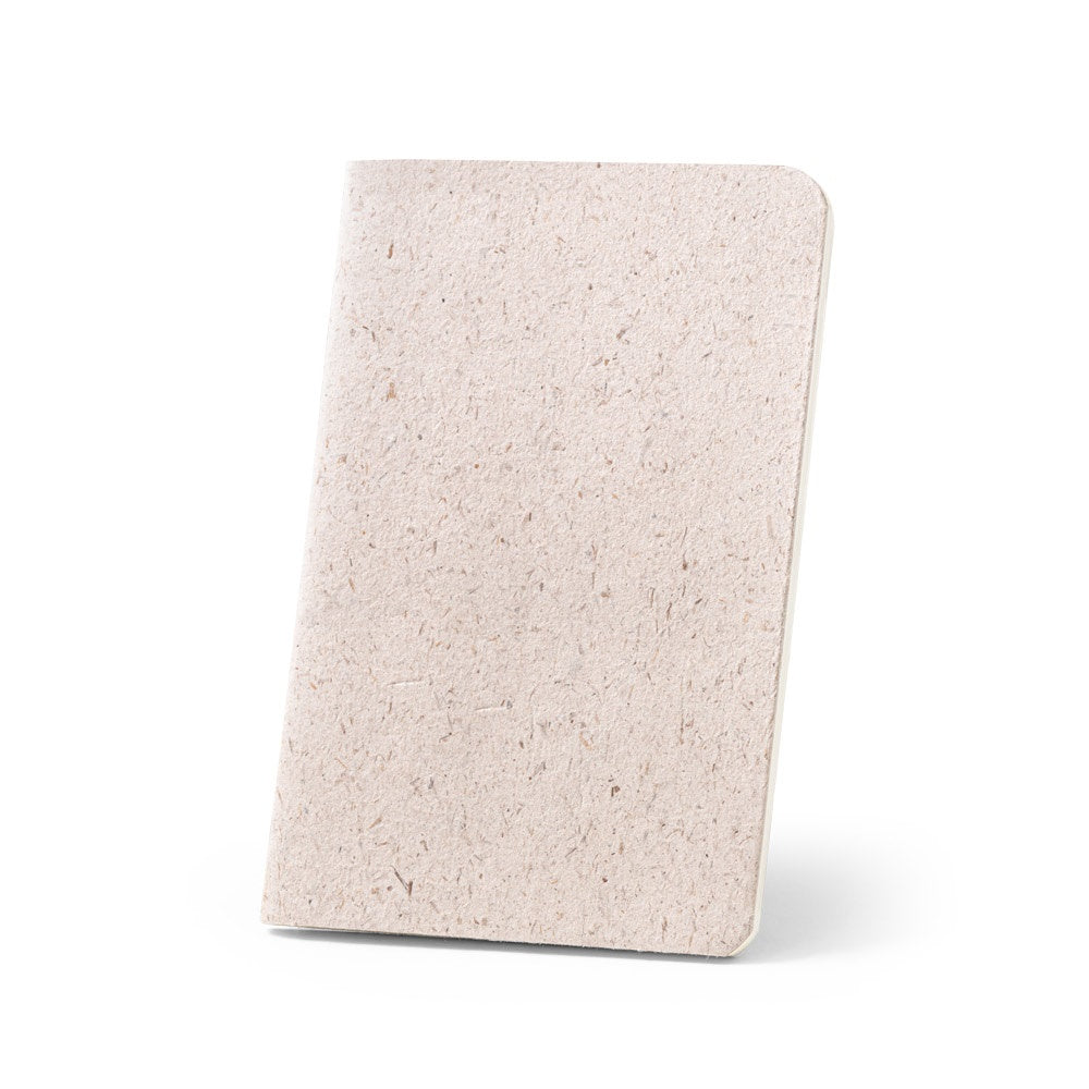 ORGANIC SOFT promotional notebook in light natural with custom logo branding