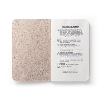 TEAPAD SOFT promotional notebook in natural (detail view) with custom logo branding