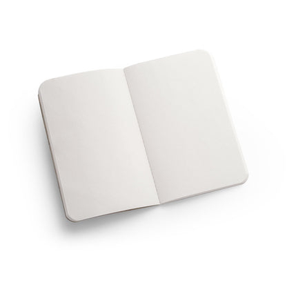 TEAPAD SOFT promotional notebook in natural (detail view) with custom logo branding