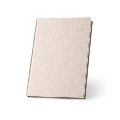 ORGANIC RIGID promotional notebook in light natural with custom logo branding