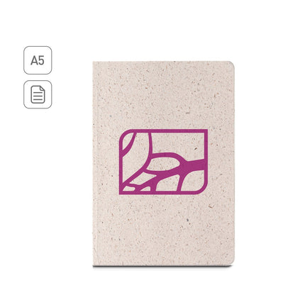 ORGANIC RIGID promotional notebook (complete set view) with custom logo branding