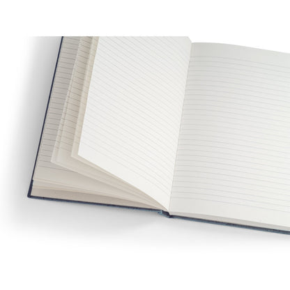 COFFEEPAD RIGID promotional notebook in blue (detail view) with custom logo branding