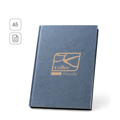 COFFEEPAD RIGID promotional notebook (complete set view) with custom logo branding
