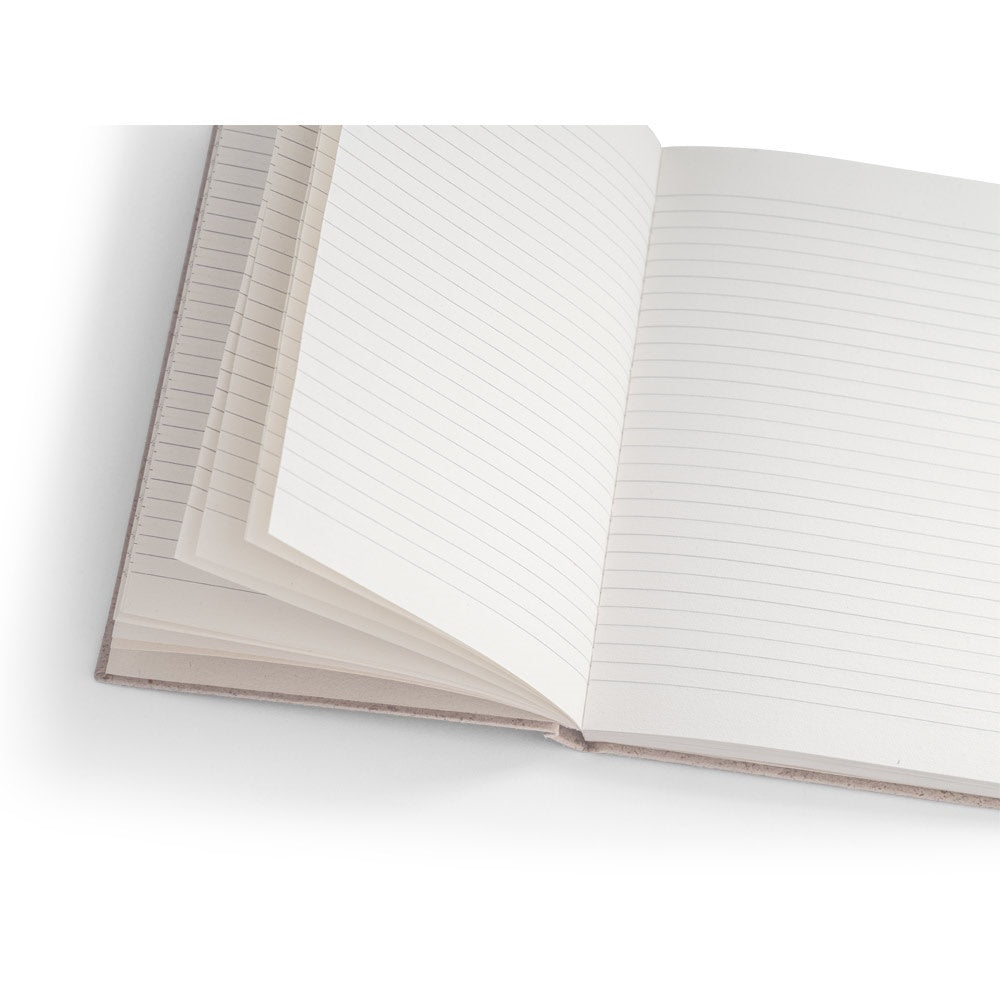 TEAPAD RIGID promotional notebook in natural (detail view) with custom logo branding