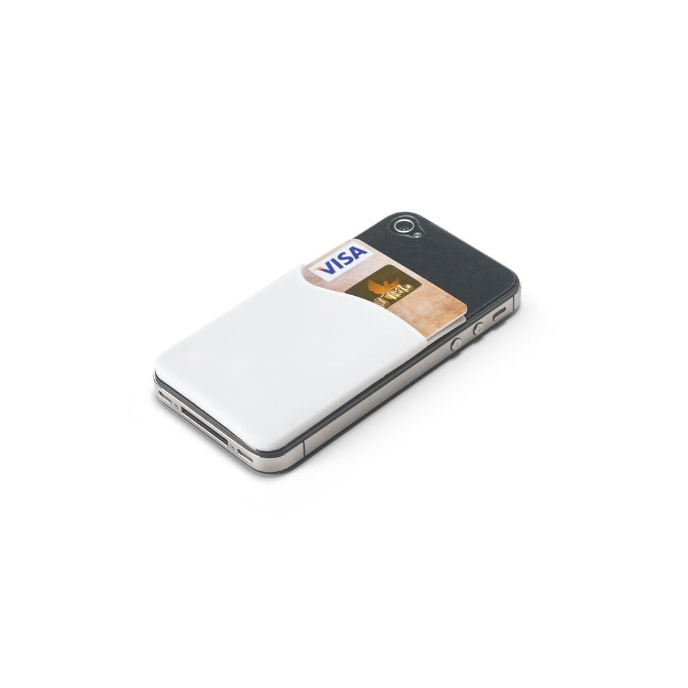 SHELLEY promotional travel accessory in white (detail view) with custom logo branding