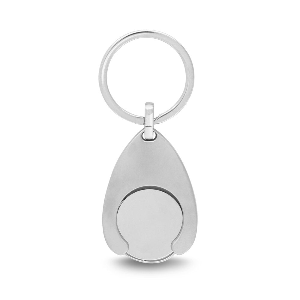 PORTHOS promotional event giveaway in satin silver (detail view) with custom logo branding