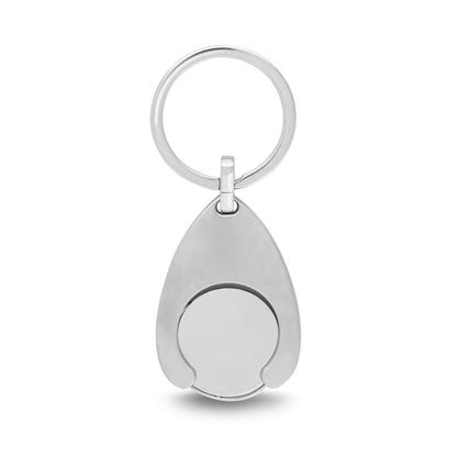 PORTHOS promotional event giveaway in satin silver (detail view) with custom logo branding