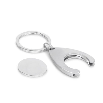 PORTHOS promotional event giveaway in satin silver (detail view) with custom logo branding