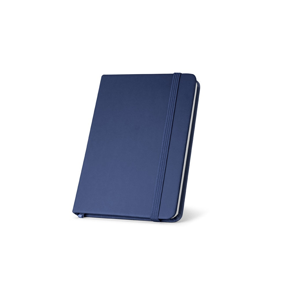 MEYER promotional notebook in blue with custom logo branding