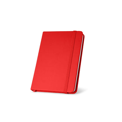 MEYER promotional notebook in red with custom logo branding
