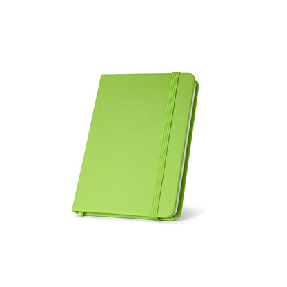 MEYER promotional notebook in light green with custom logo branding