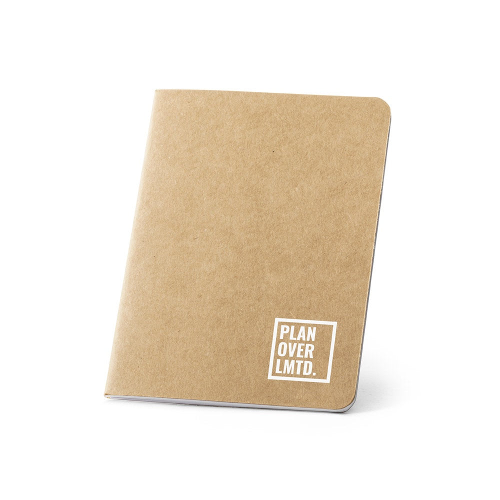 BULFINCH promotional notebook in natural with custom logo branding