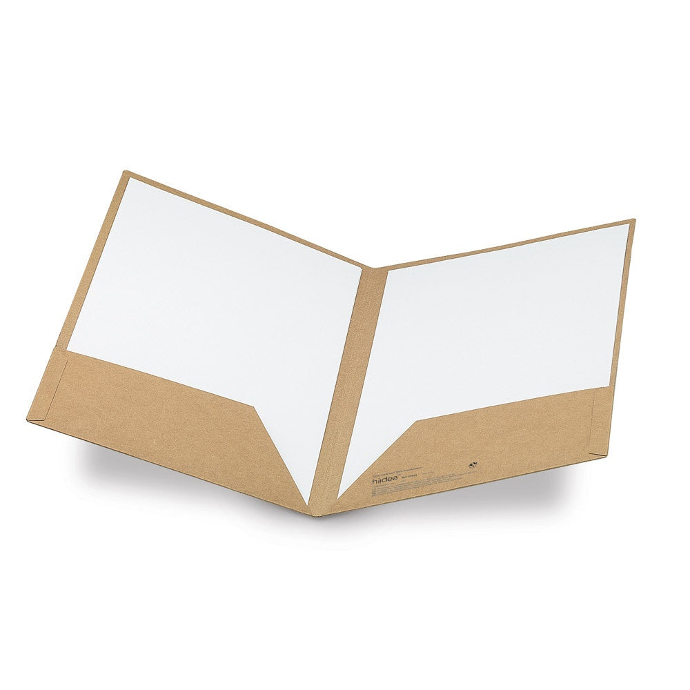 PUZO promotional document folder in natural (detail view) with custom logo branding