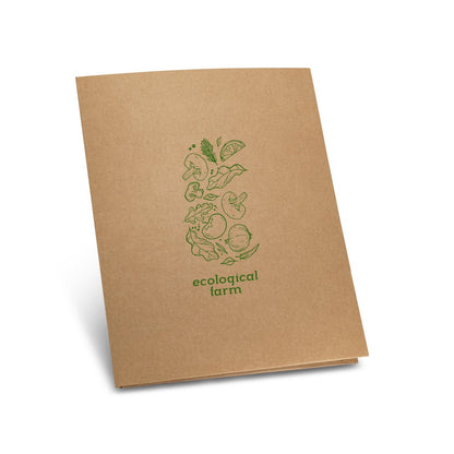PUZO promotional document folder in natural with custom logo branding
