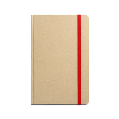 MAGRITTE promotional notebook in red (detail view) with custom logo branding