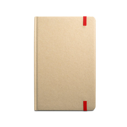 MAGRITTE promotional notebook in red (detail view) with custom logo branding