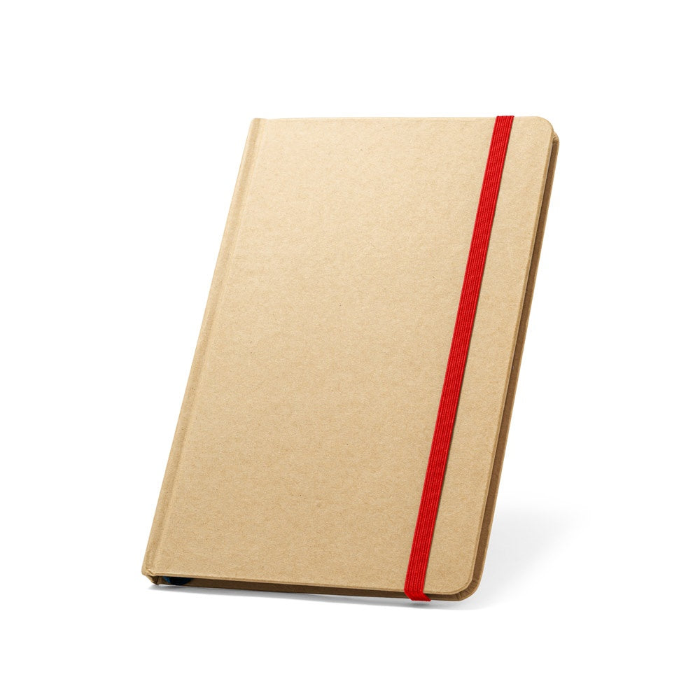 MAGRITTE promotional notebook in red with custom logo branding