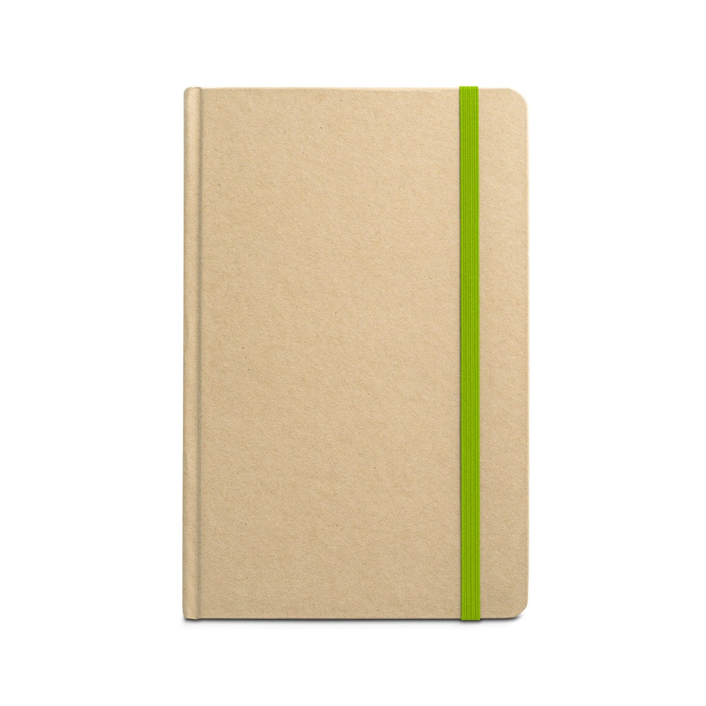 MAGRITTE promotional notebook in light green (detail view) with custom logo branding