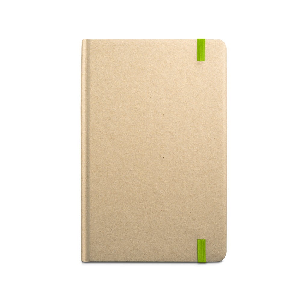 MAGRITTE promotional notebook in light green (detail view) with custom logo branding