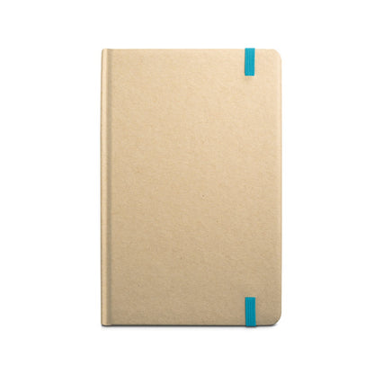MAGRITTE promotional notebook in light blue (detail view) with custom logo branding