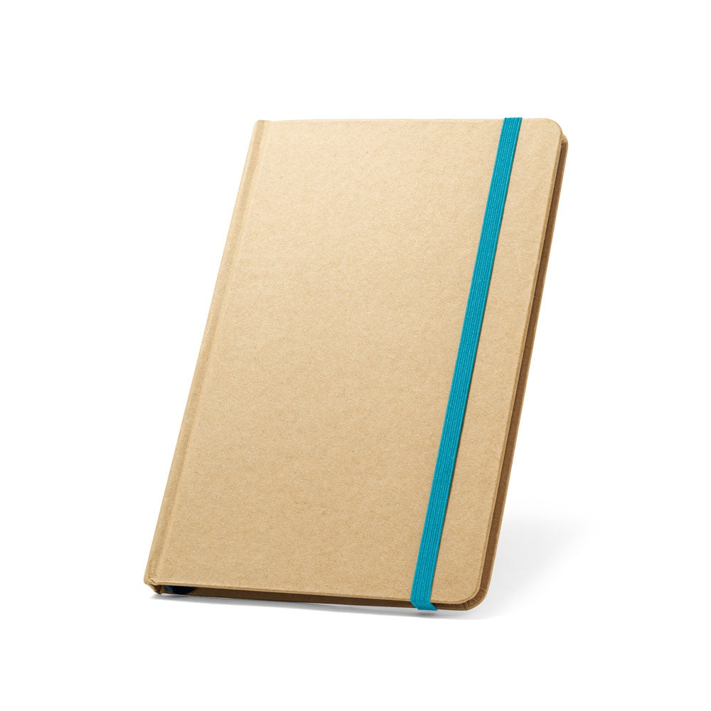 MAGRITTE promotional notebook in light blue with custom logo branding