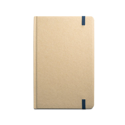 MAGRITTE promotional notebook in navy blue (detail view) with custom logo branding