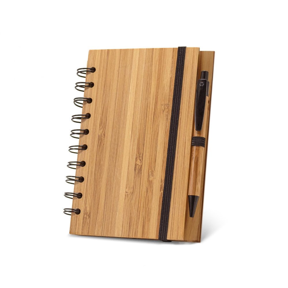 DICKENS A5 promotional notebook in natural with custom logo branding