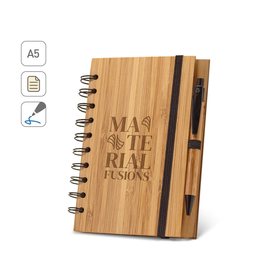 DICKENS A5 promotional notebook (complete set view) with custom logo branding