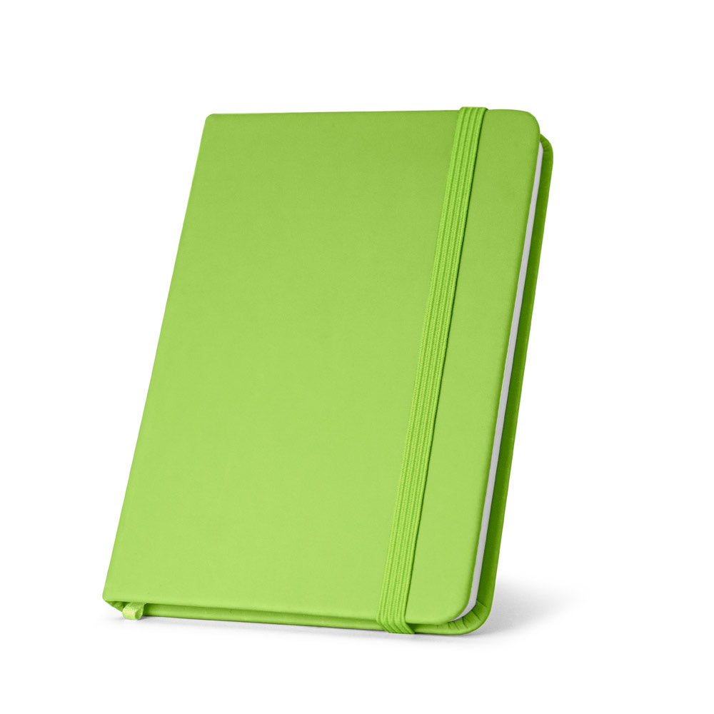 HEMINGWAY promotional notebook in light green with custom logo branding