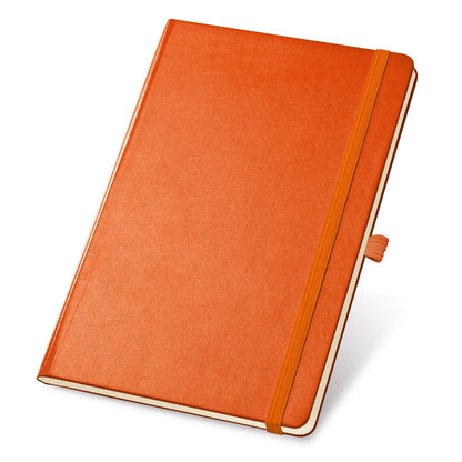 TWAIN promotional notebook in orange with custom logo branding