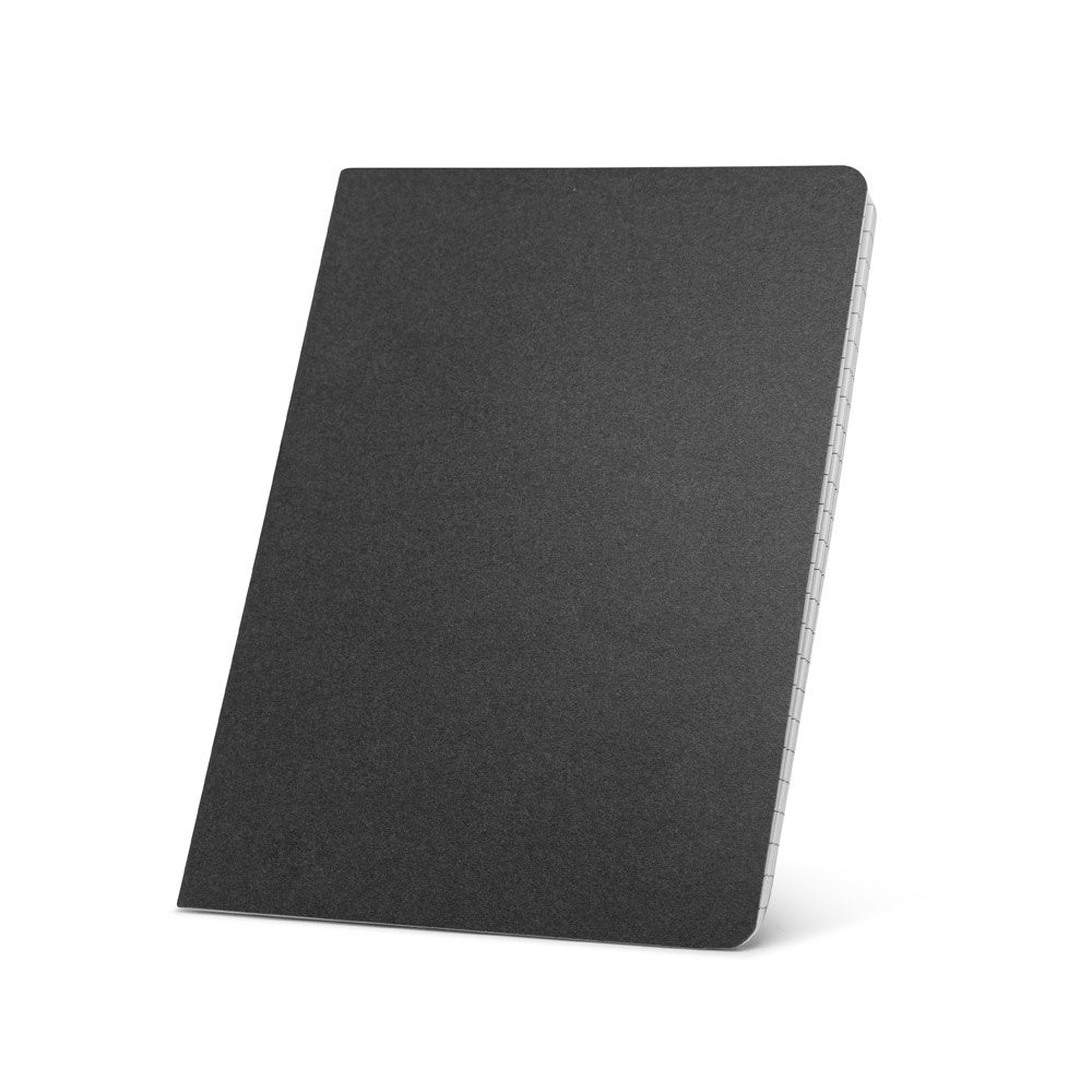 ECOWN promotional notebook in black with custom logo branding