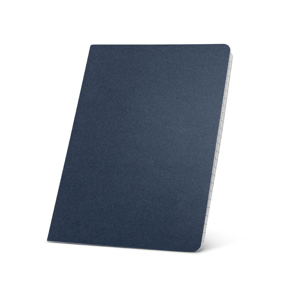 ECOWN promotional notebook in blue with custom logo branding