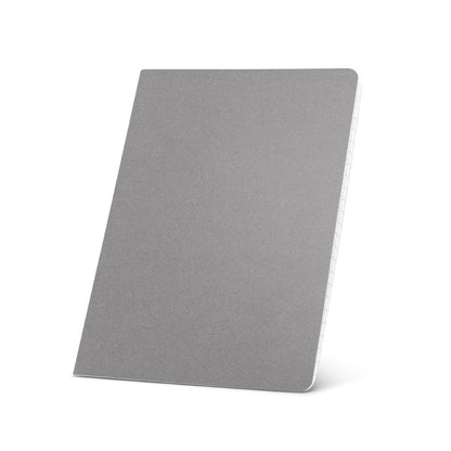 ECOWN promotional notebook in grey with custom logo branding