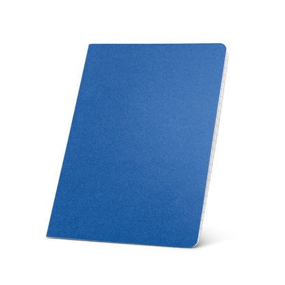 ECOWN promotional notebook in royal blue with custom logo branding