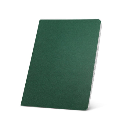 ECOWN promotional notebook in dark green with custom logo branding