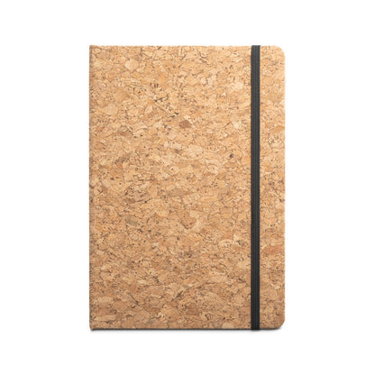 FREUD promotional notebook in natural (detail view) with custom logo branding