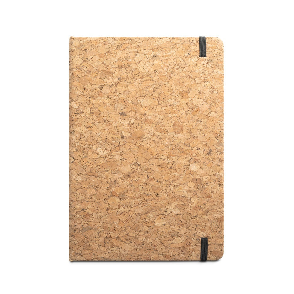 FREUD promotional notebook in natural (detail view) with custom logo branding