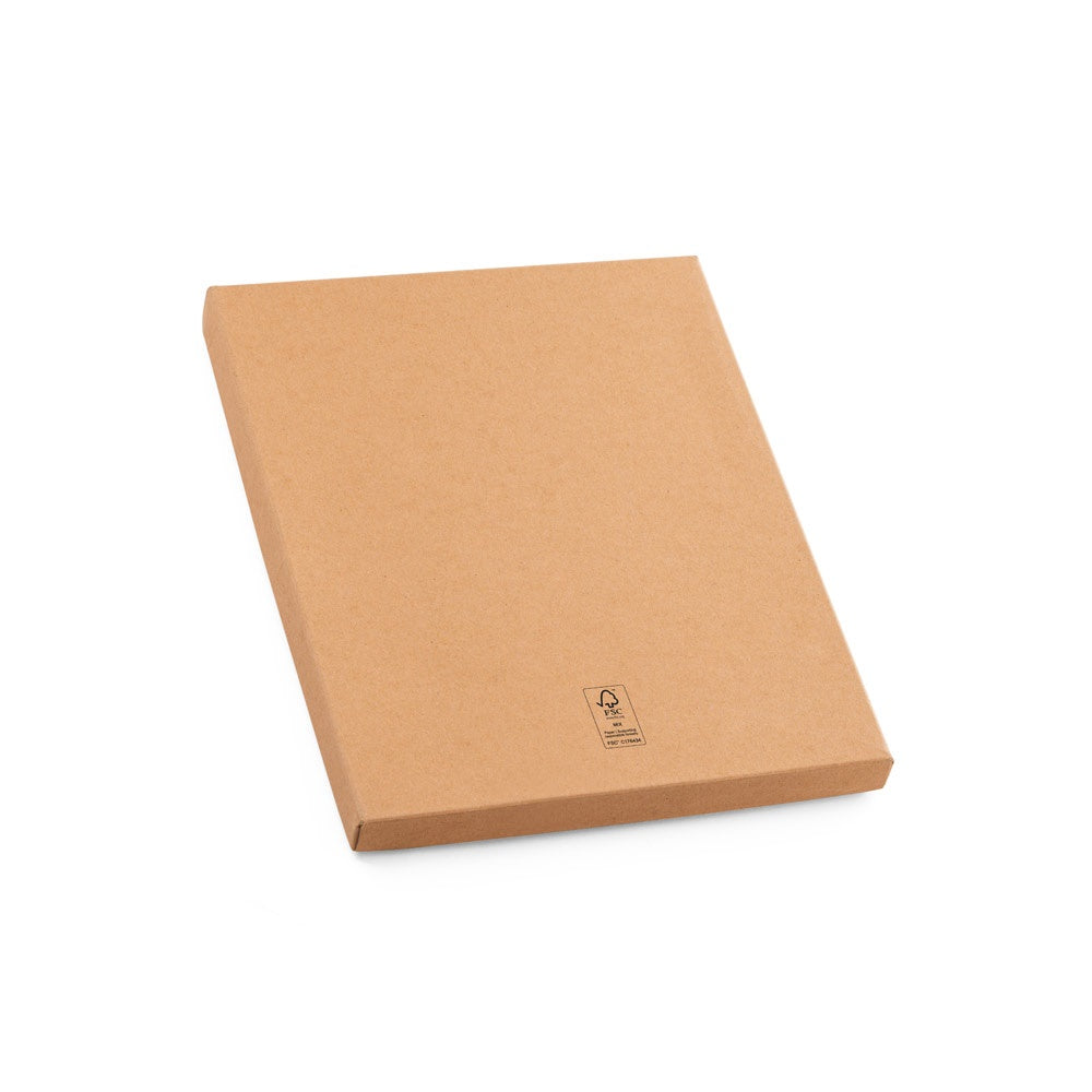FREUD promotional notebook in natural (gift box packaging) with custom logo branding